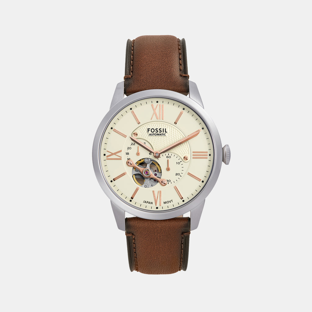 Fossil Round Cream Multi-Function watch