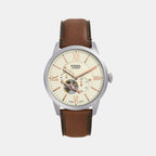 Townsman Men Automatic Cream Dial Multi-Function Leather Watch ME3266