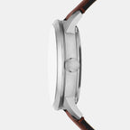 Men Mechanical Clear Dial Analog Leather Watch ME3267