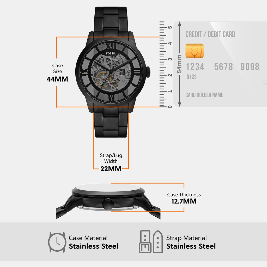 Men Mechanical Clear Dial Analog Stainless Steel Watch ME3269