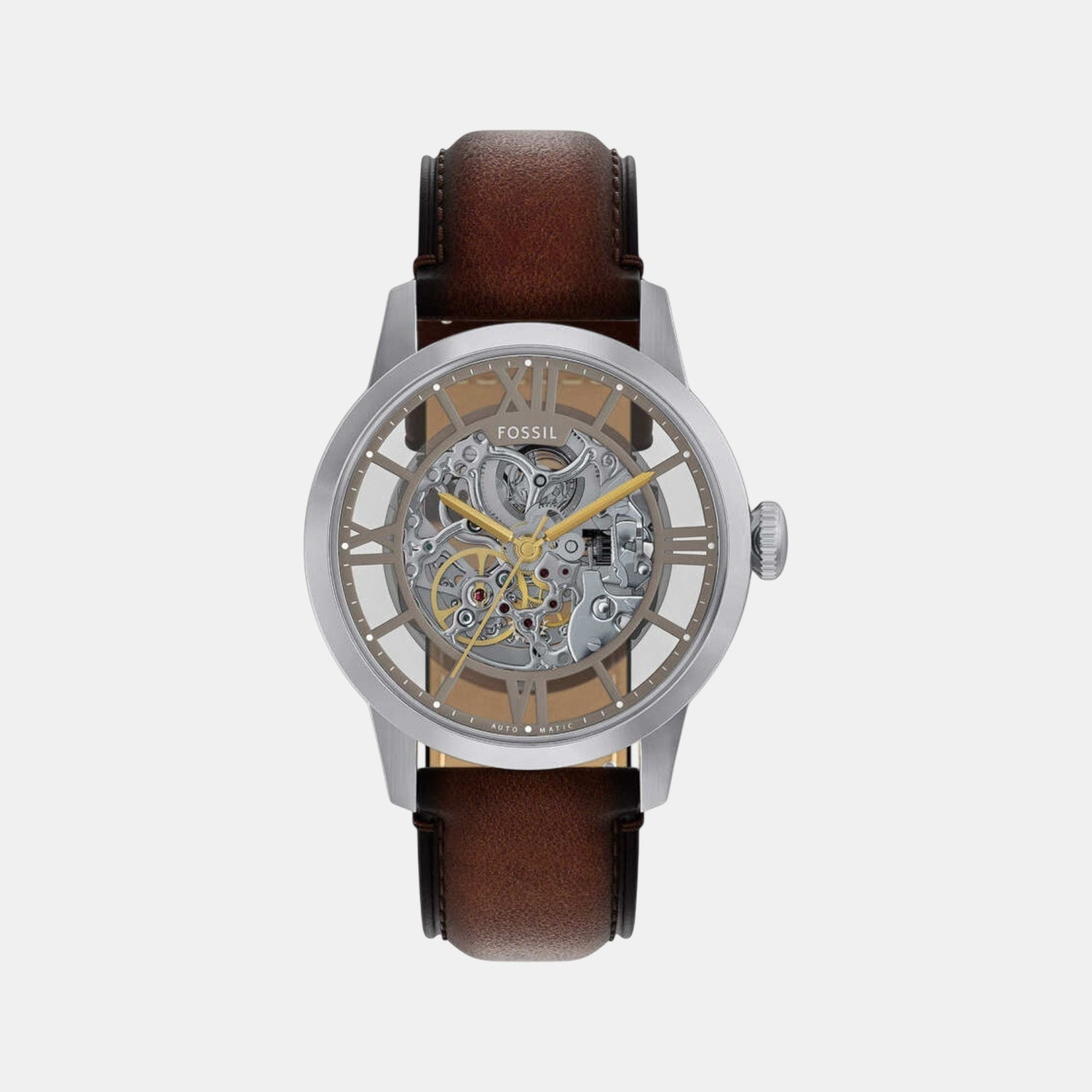 Townsman Men Automatic Silver Dial Analog Leather Watch ME3270