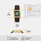 Carraway Men Automatic Green Dial Analog Leather Watch ME3271