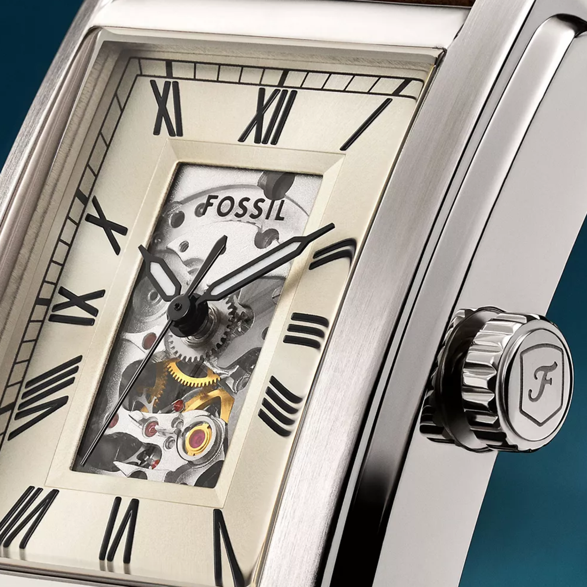 Carraway Men Automatic Silver Dial Analog Leather Watch ME3272