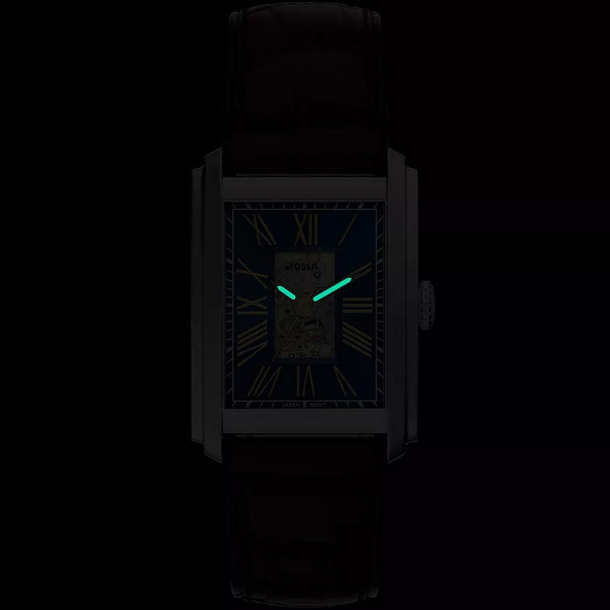 Carraway Men Automatic Blue Dial Analog Leather Watch ME3273