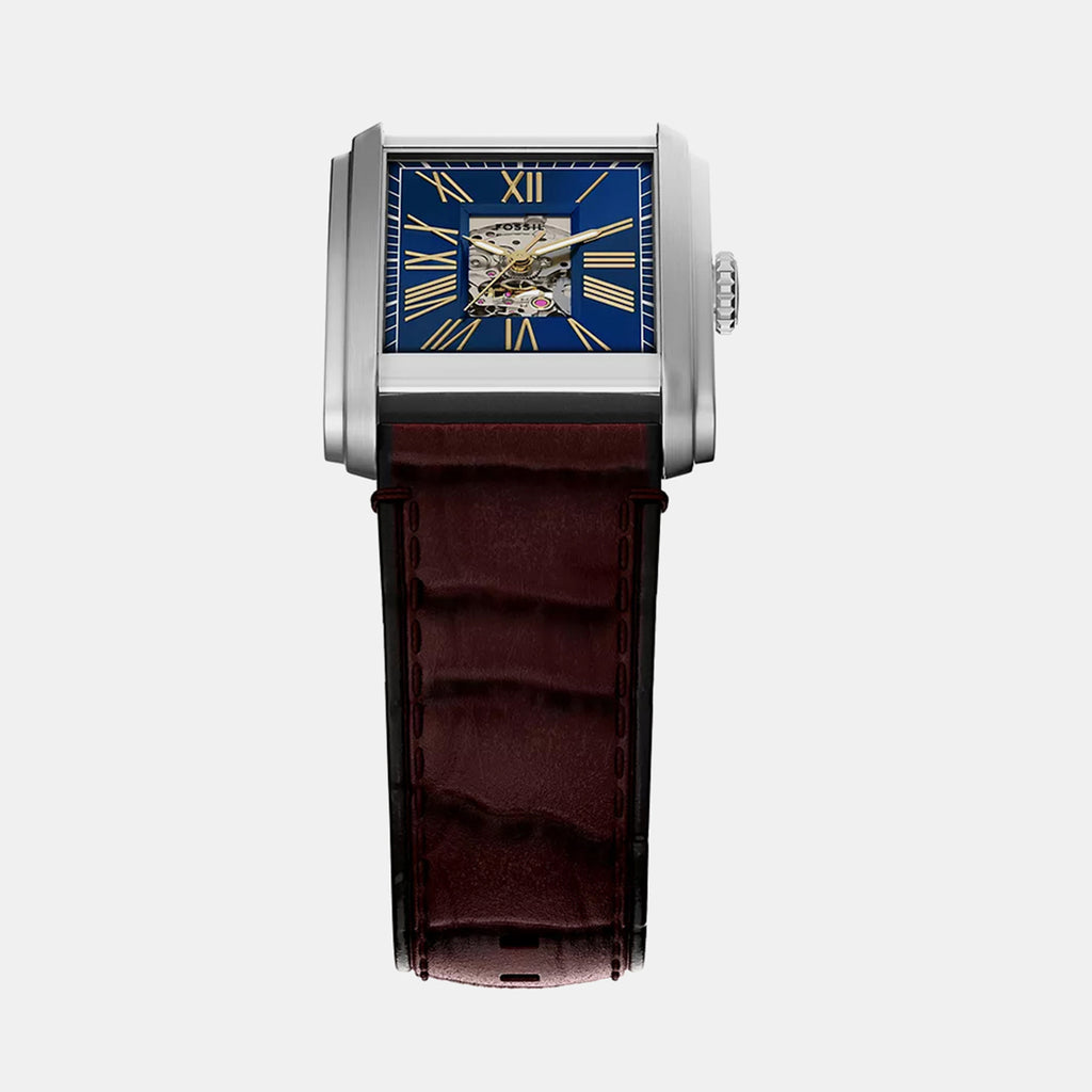 Carraway Men Automatic Blue Dial Analog Leather Watch ME3273
