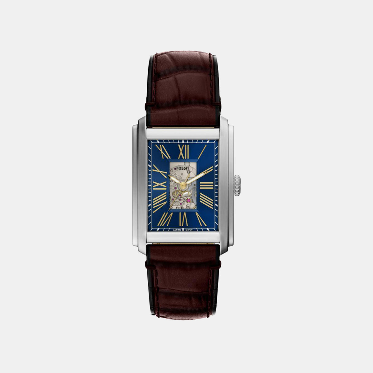 Carraway Men Automatic Blue Dial Analog Leather Watch ME3273