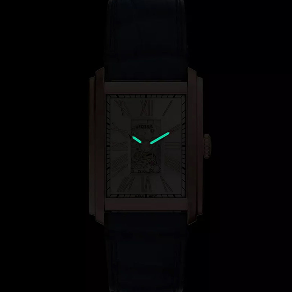 Carraway Men Automatic Silver Dial Analog Leather Watch ME3274