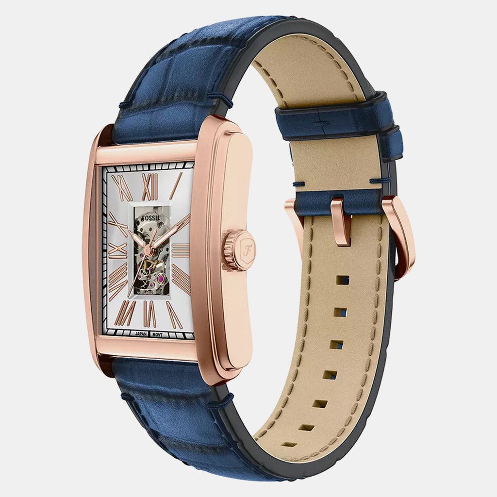 Carraway Men Automatic Silver Dial Analog Leather Watch ME3274