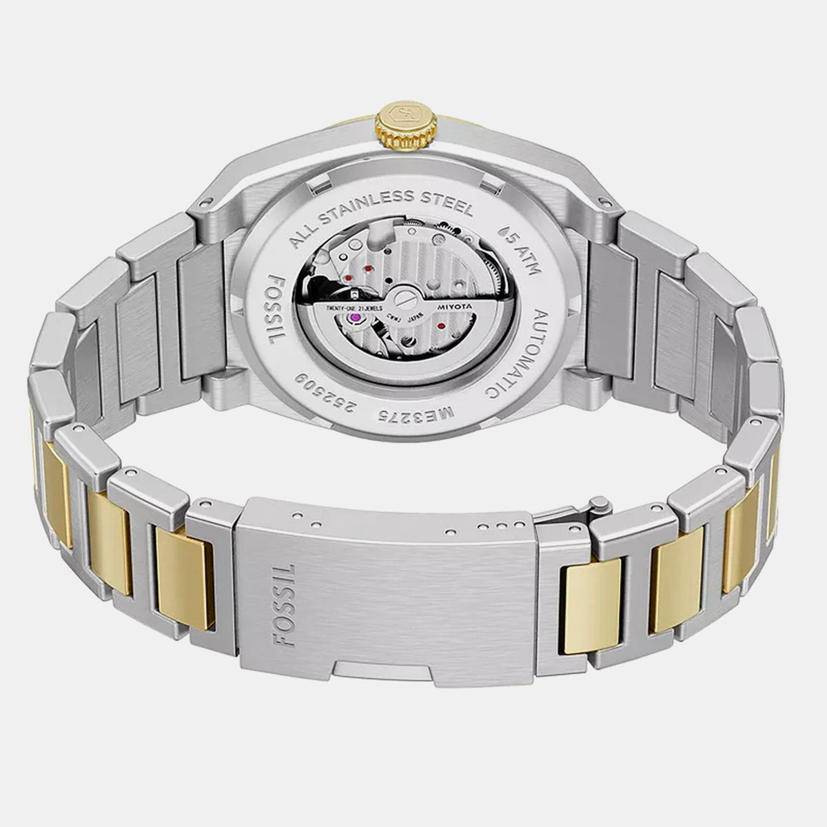 Everett Men Automatic Blue Dial Analog Stainless Steel Watch ME3275
