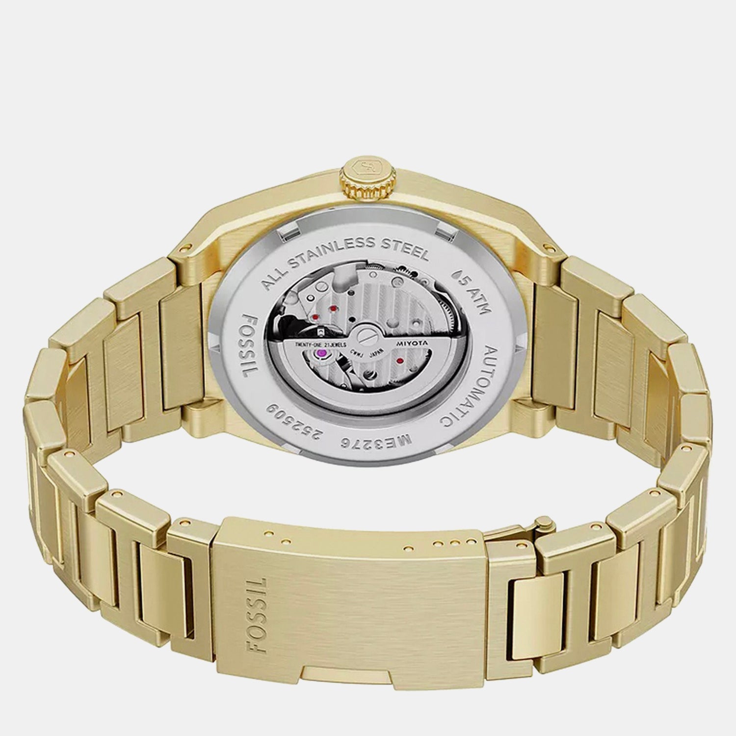 Everett Open Heart Men Automatic Green Dial Analog Stainless Steel Watch ME3276