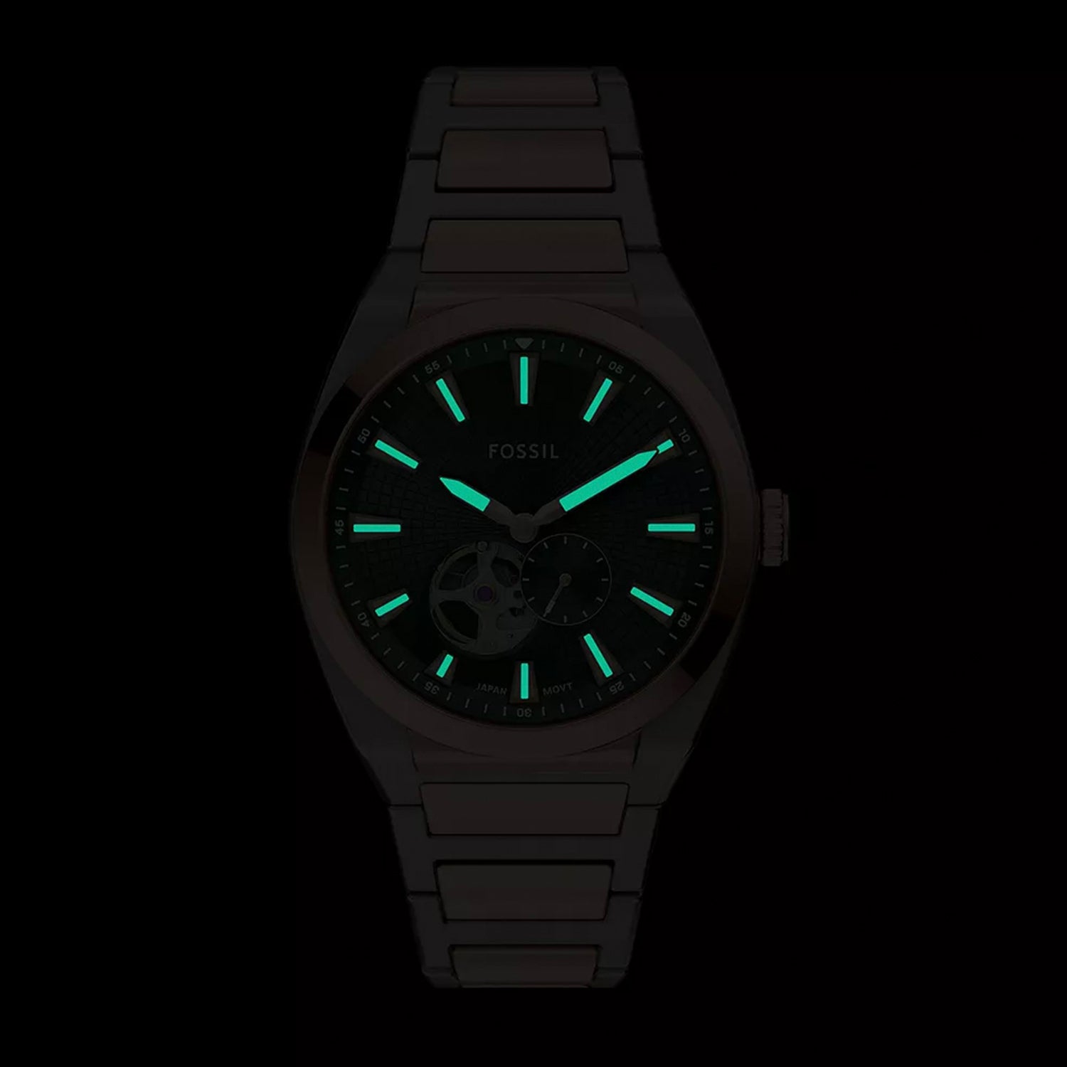 Everett Men Automatic Black Dial Analog Stainless Steel Watch ME3277