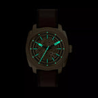 Men Automatic Gold Dial Analog Leather Watch ME3278