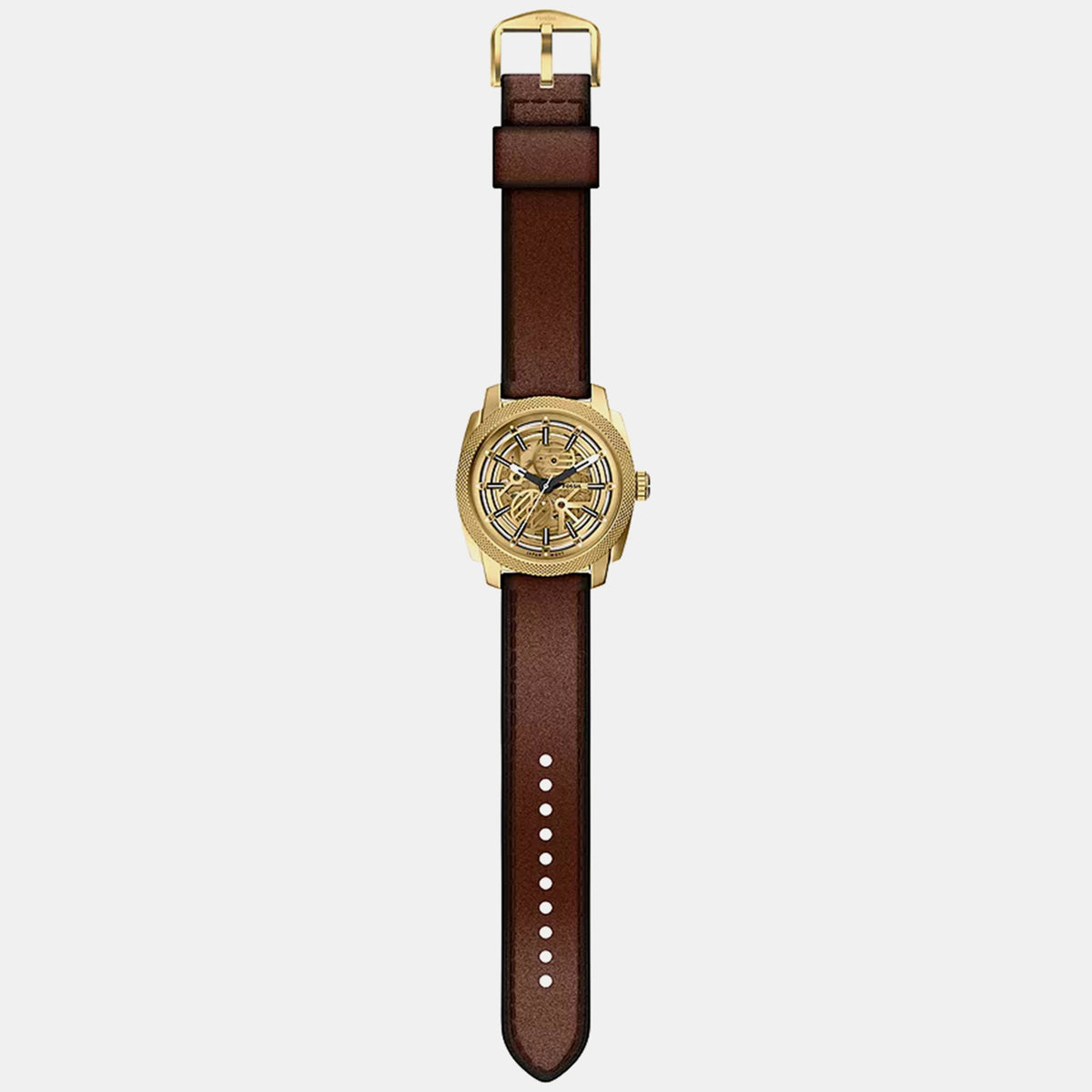 Machine Men Automatic Gold Dial Analog Leather Watch ME3278