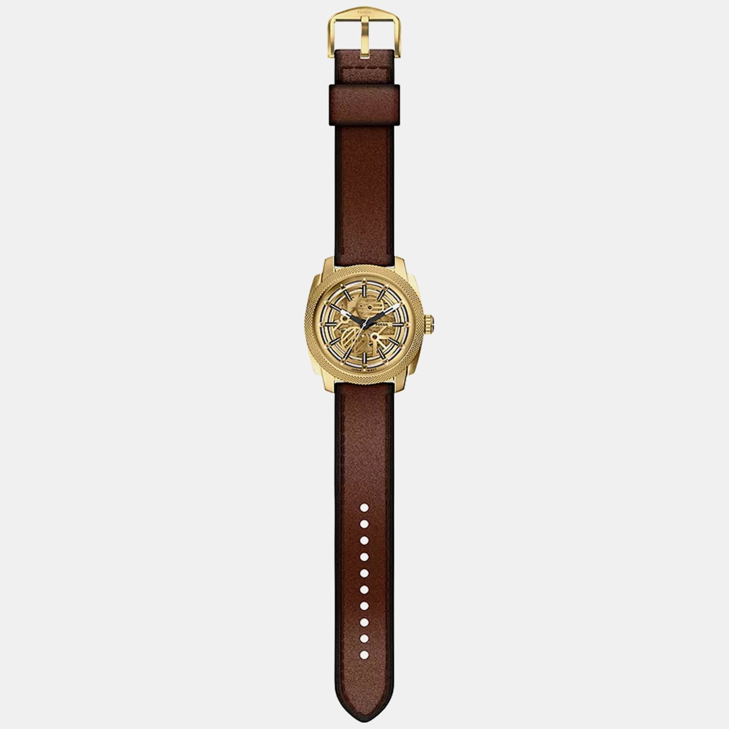Men Automatic Gold Dial Analog Leather Watch ME3278