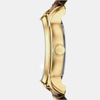 Men Automatic Gold Dial Analog Leather Watch ME3279