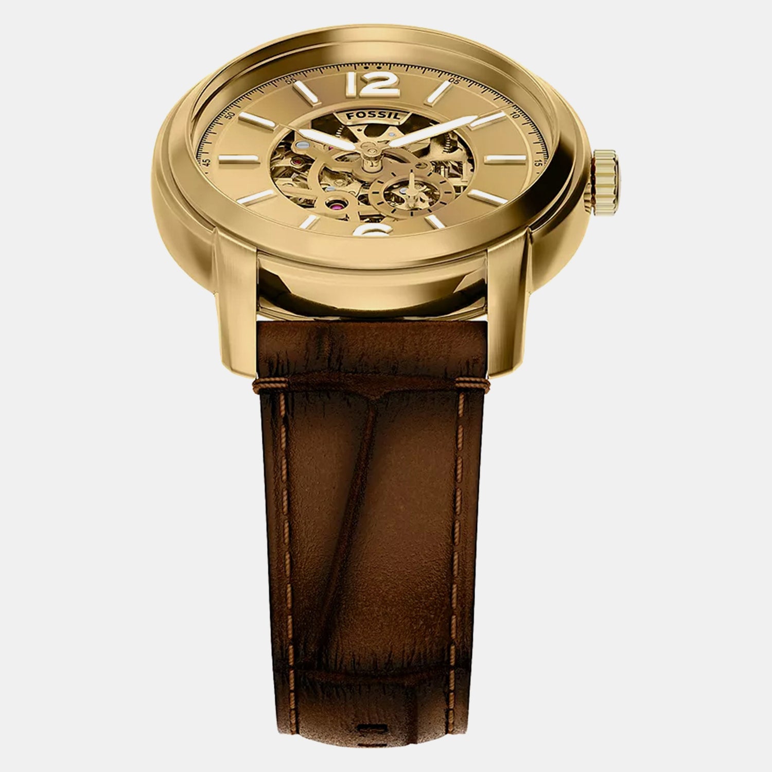 Men Automatic Gold Dial Analog Leather Watch ME3279