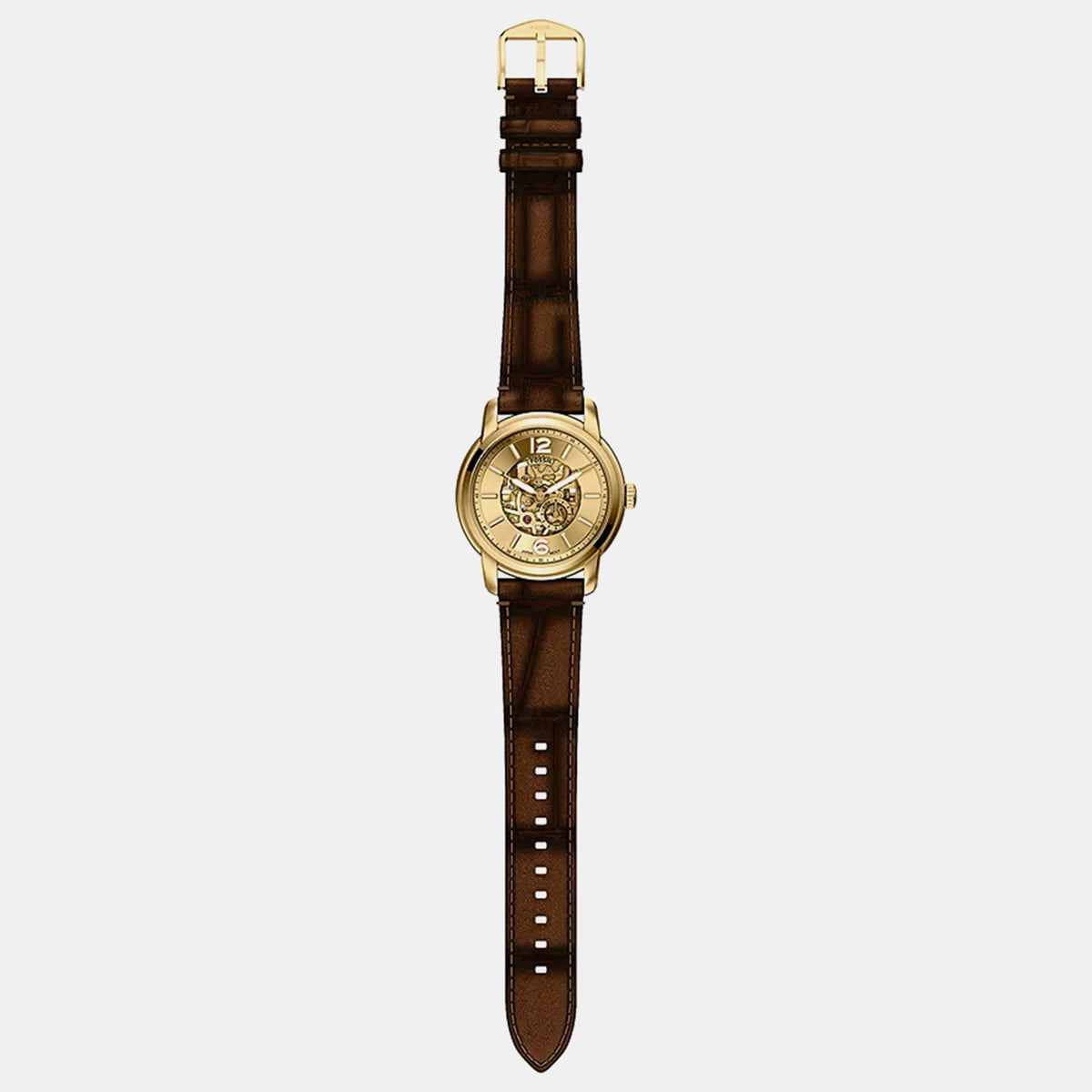 Heritage Men Automatic Gold Dial Analog Leather Watch ME3279
