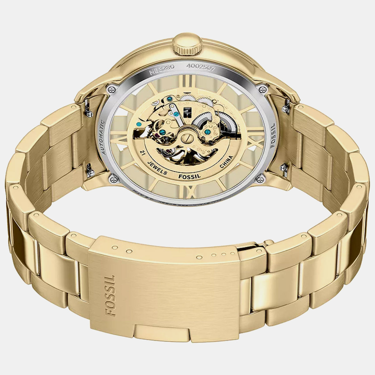 Townsman Men Automatic Gold Dial Analog Stainless Steel Watch ME3280