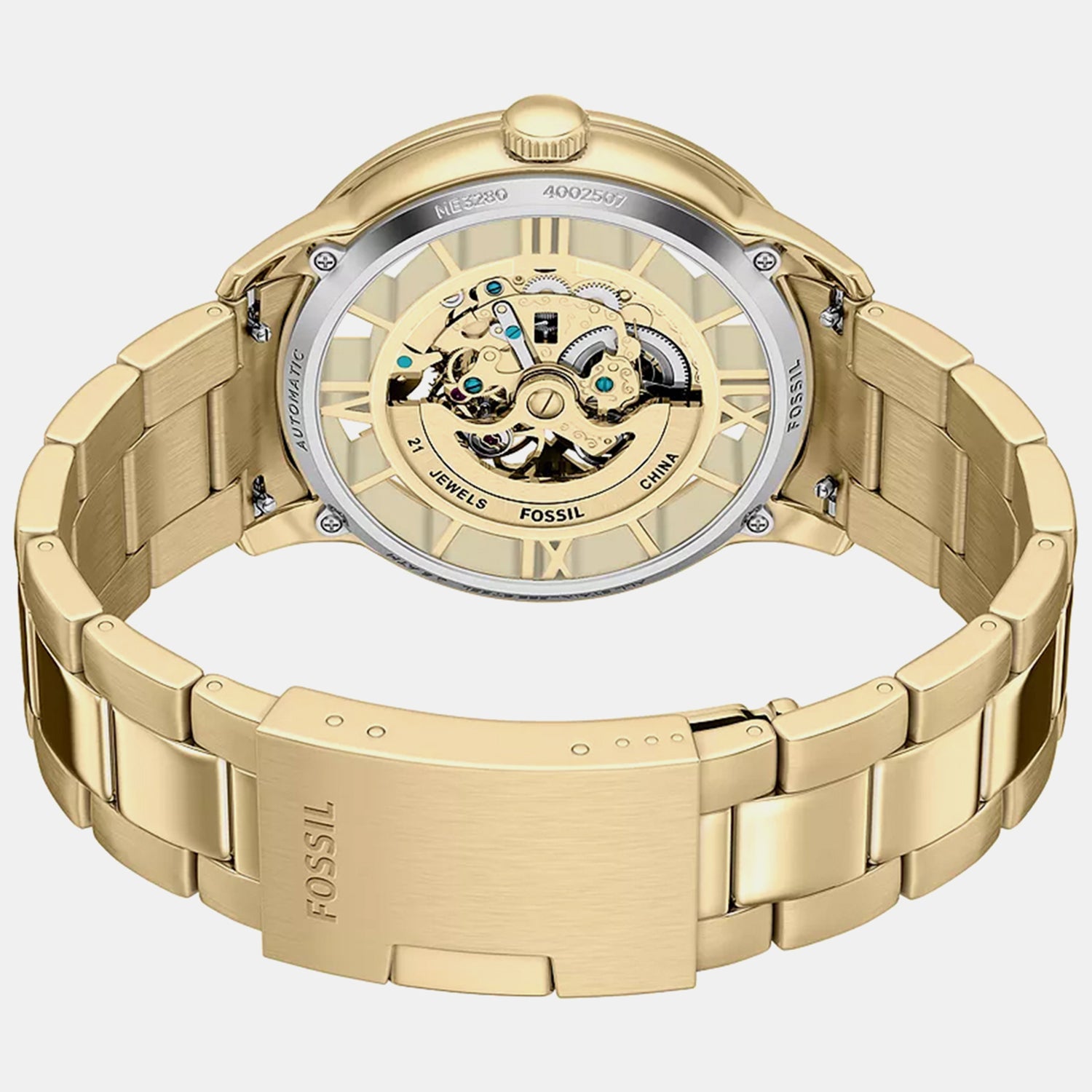 Men Automatic Gold Dial Analog Stainless Steel Watch ME3280