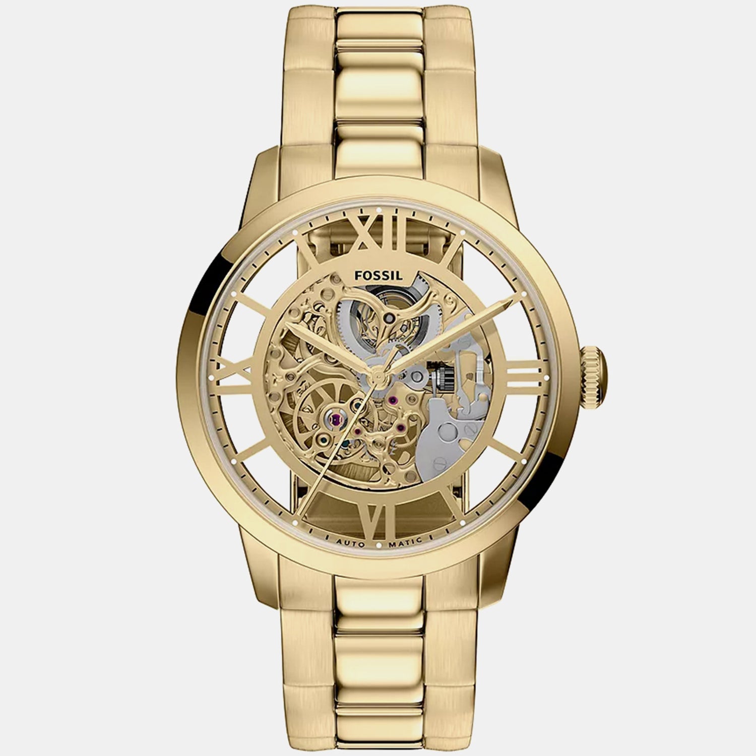 Men Automatic Gold Dial Analog Stainless Steel Watch ME3280