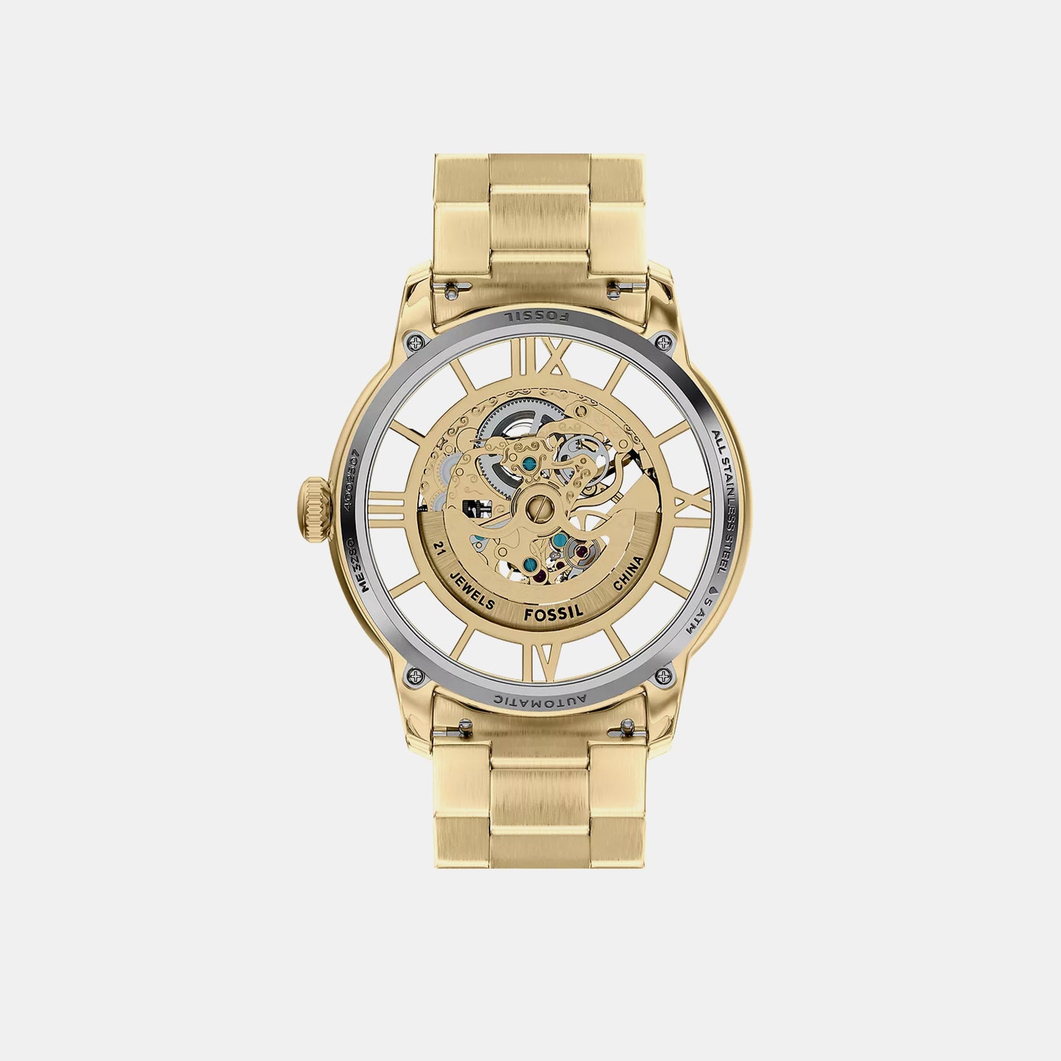 Men Automatic Gold Dial Analog Stainless Steel Watch ME3280