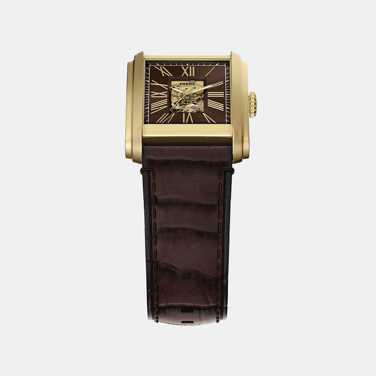 Carraway Men Automatic Brown Dial Analog Leather Watch ME3281