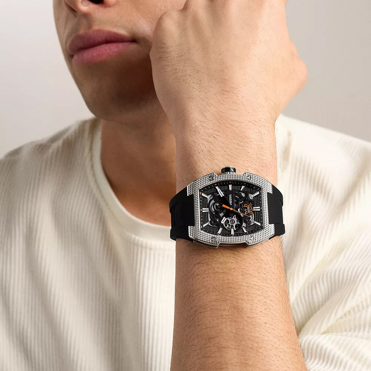 Machine X1 Men Automatic Black Dial Analog Silicone Watch ME3282