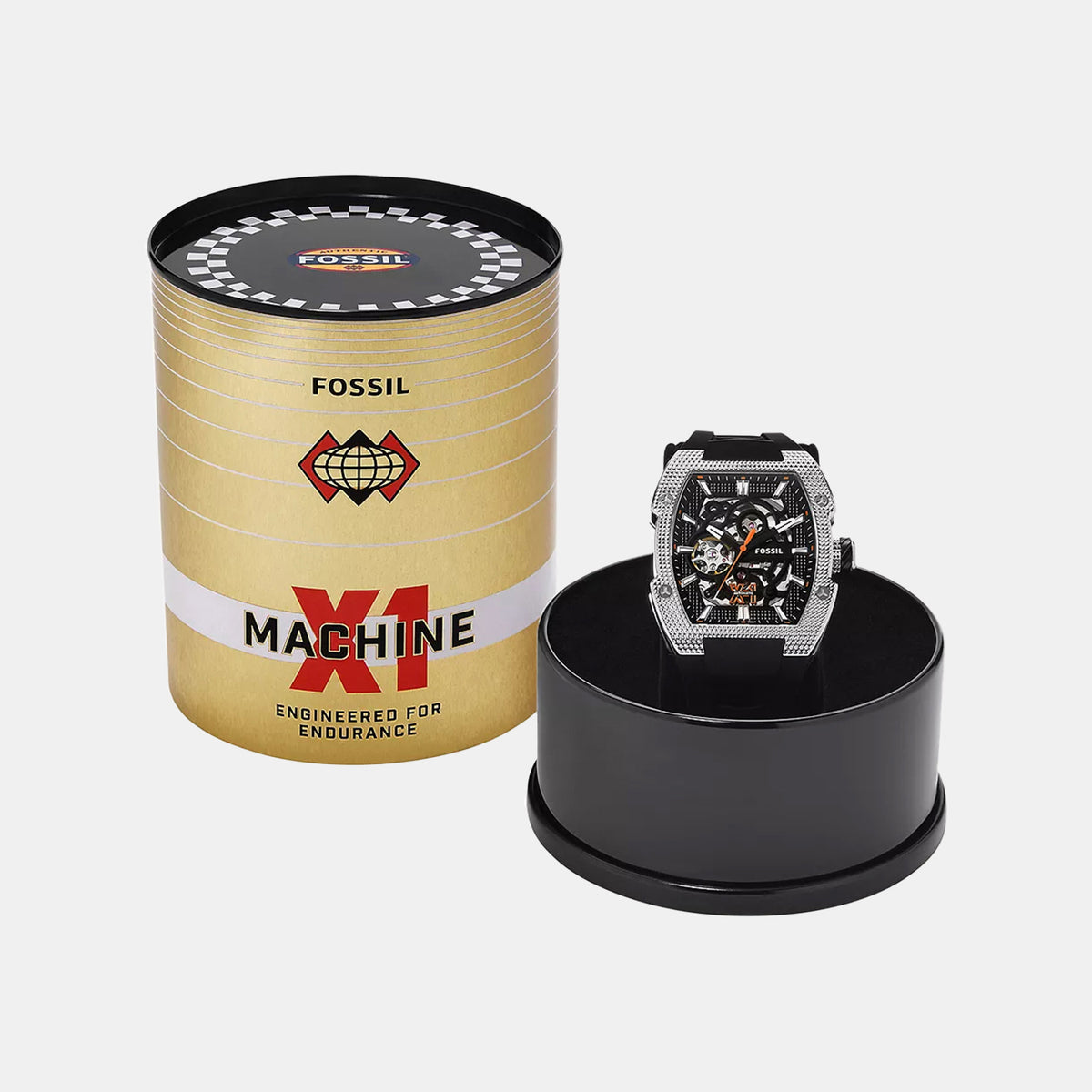 Machine X1 Men Automatic Black Dial Analog Silicone Watch ME3282