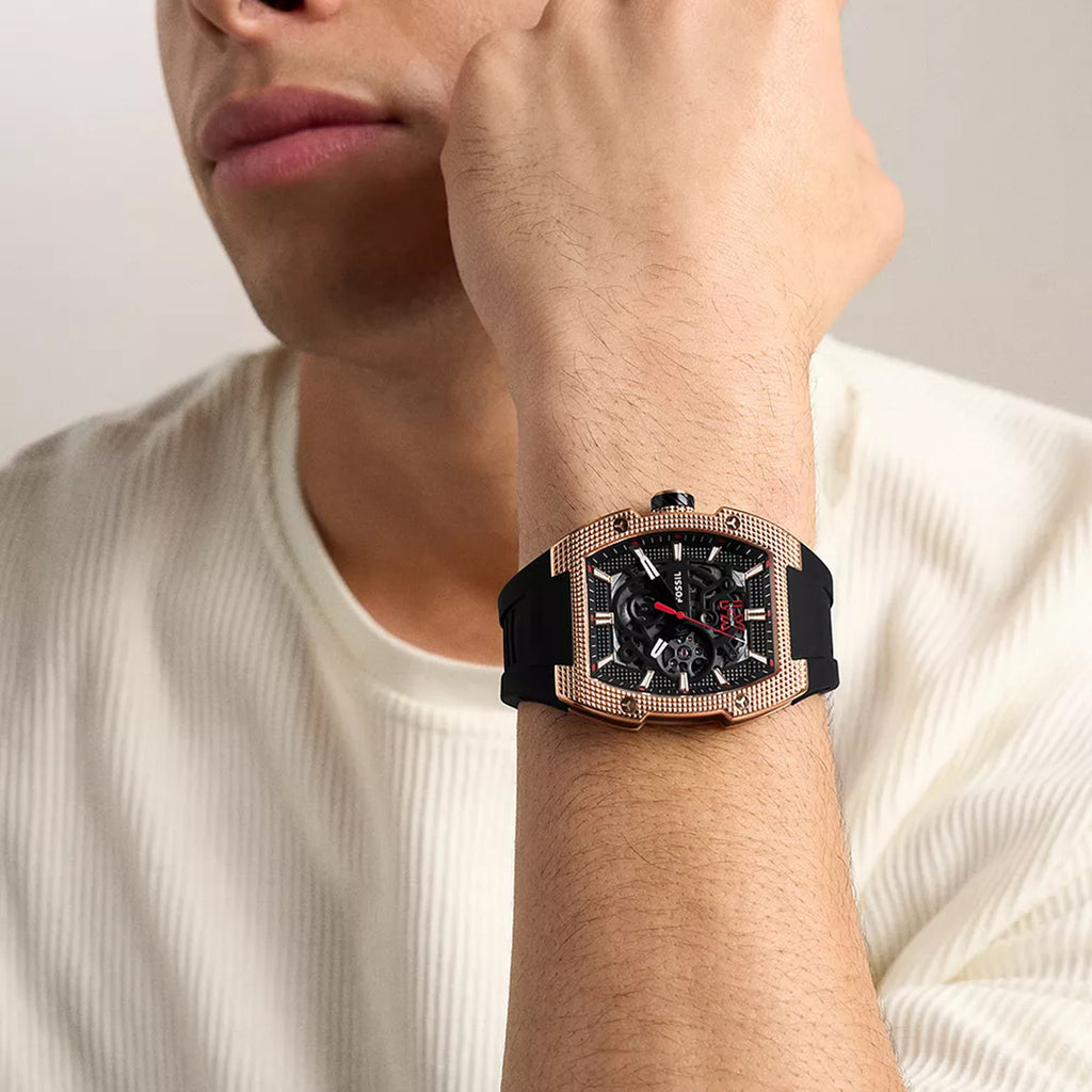 Machine X1 Men Automatic Black Dial Analog Silicone Watch ME3283