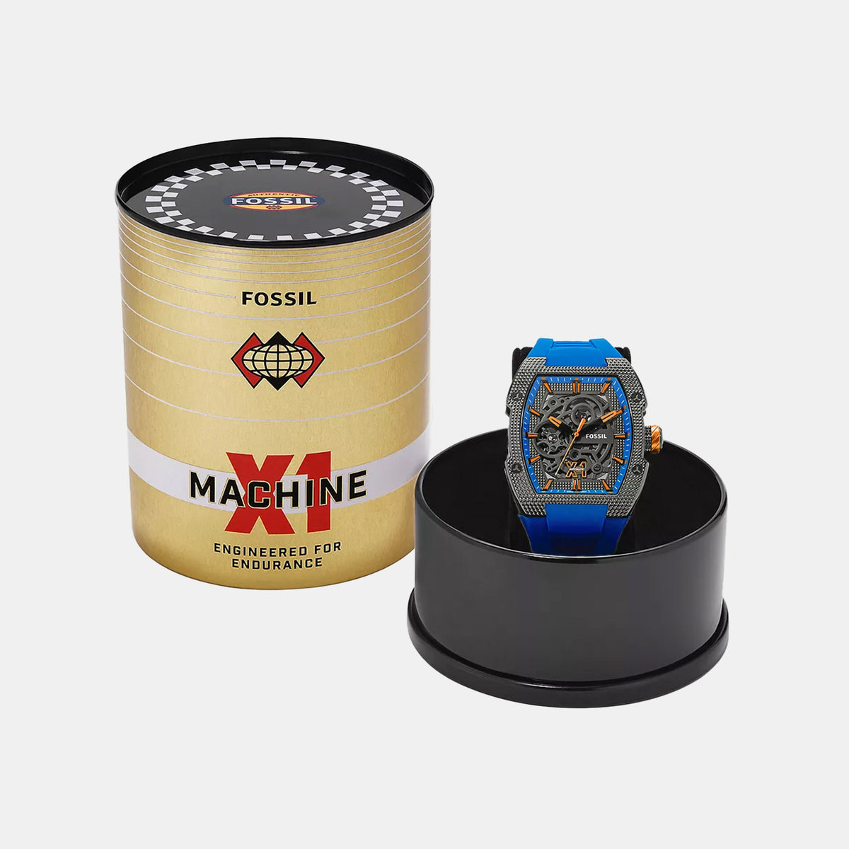 Machine X1 Men Automatic Blue Dial Analog Silicone Watch ME3285