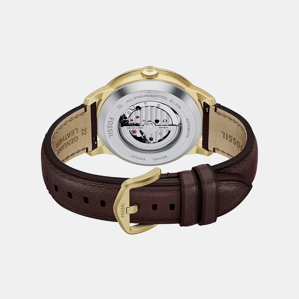 Townsman Men Automatic Brown Dial Analog Leather Watch ME3286