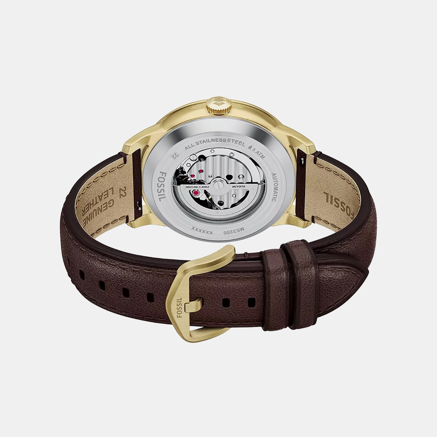 Townsman Men Automatic Brown Dial Analog Leather Watch ME3286