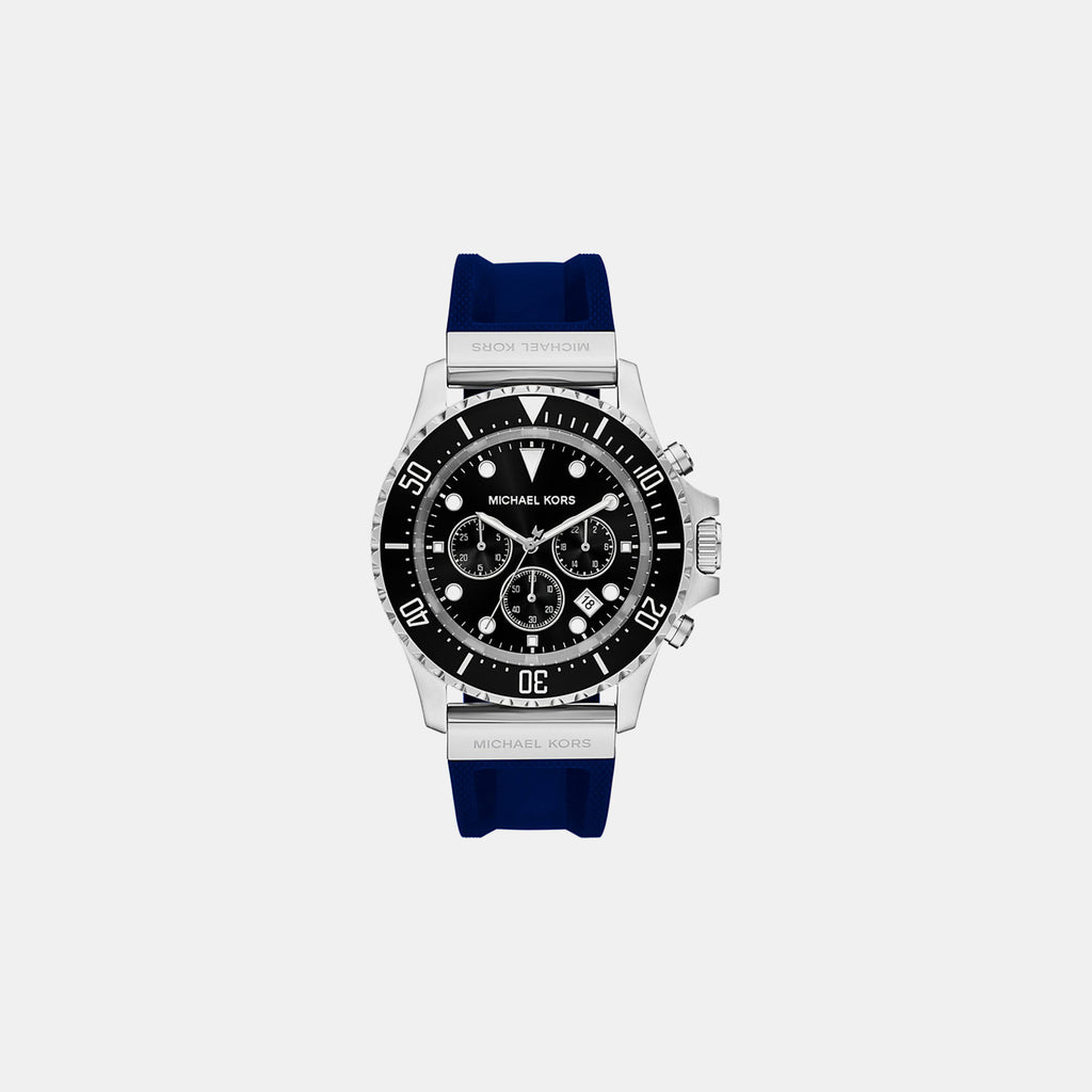 Men Quartz Black Dial Chronograph Silicone Watch MK01160