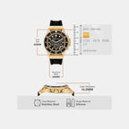 Men Quartz Black Dial Chronograph Silicone Watch MK01162