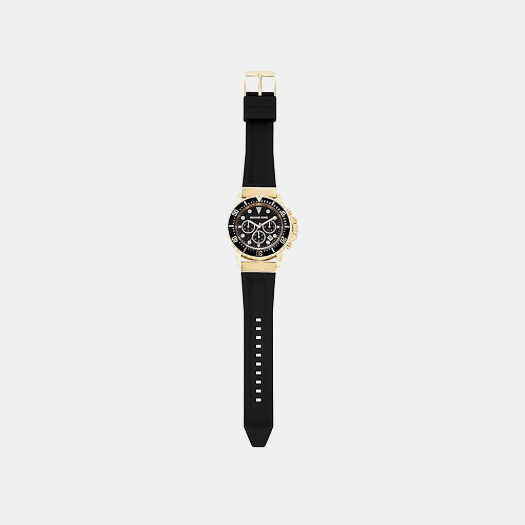 Men Quartz Black Dial Chronograph Silicone Watch MK01162