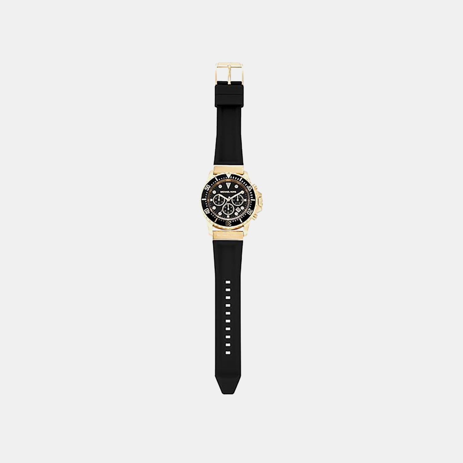 Men Quartz Black Dial Chronograph Silicone Watch MK01162