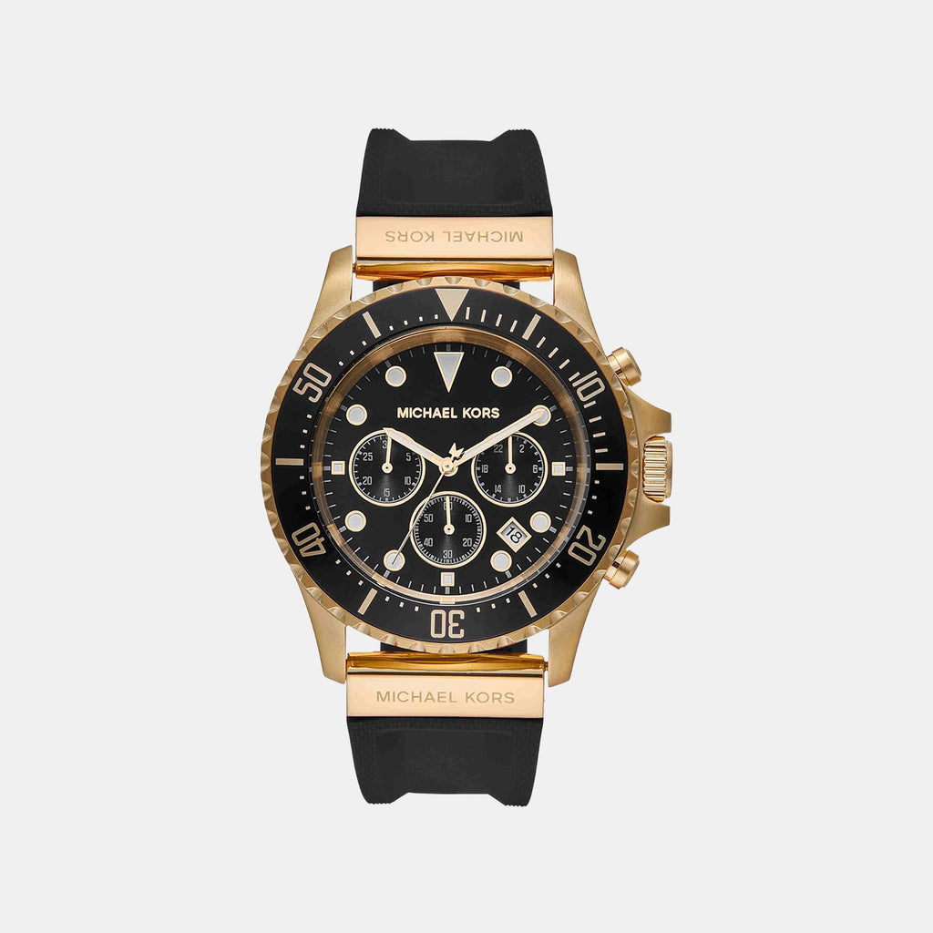 Men Quartz Black Dial Chronograph Silicone Watch MK01162