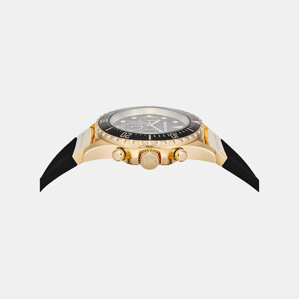 Men Quartz Black Dial Chronograph Silicone Watch MK01162