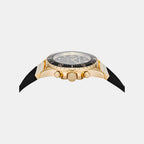 Men Quartz Black Dial Chronograph Silicone Watch MK01162