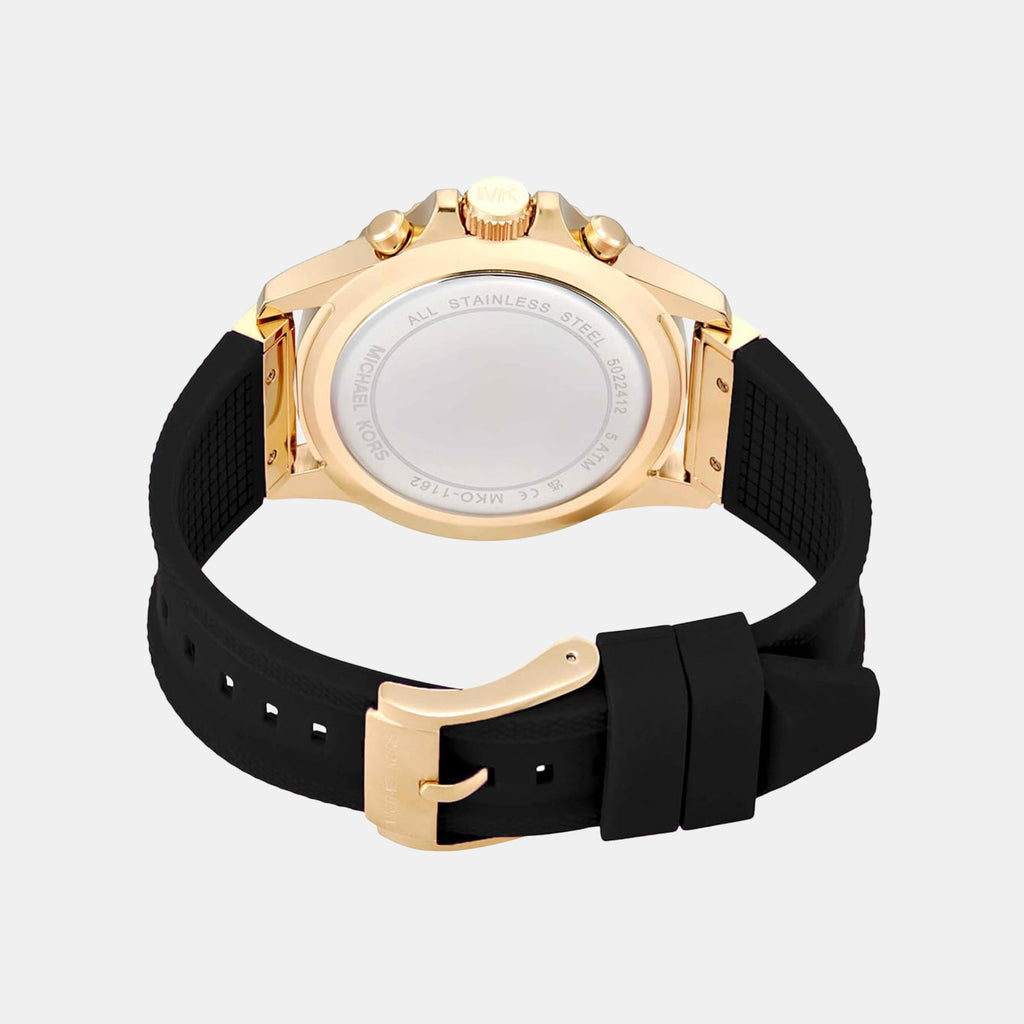Men Quartz Black Dial Chronograph Silicone Watch MK01162