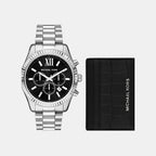 Lexington Men Quartz Black Dial Chronograph Stainless Steel Watch MK1091SET