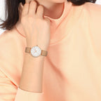 Pyper Women Quartz White Dial Analog Stainless Steel Watch MK2748