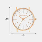 Pyper Women Quartz White Dial Analog Stainless Steel Watch MK2748