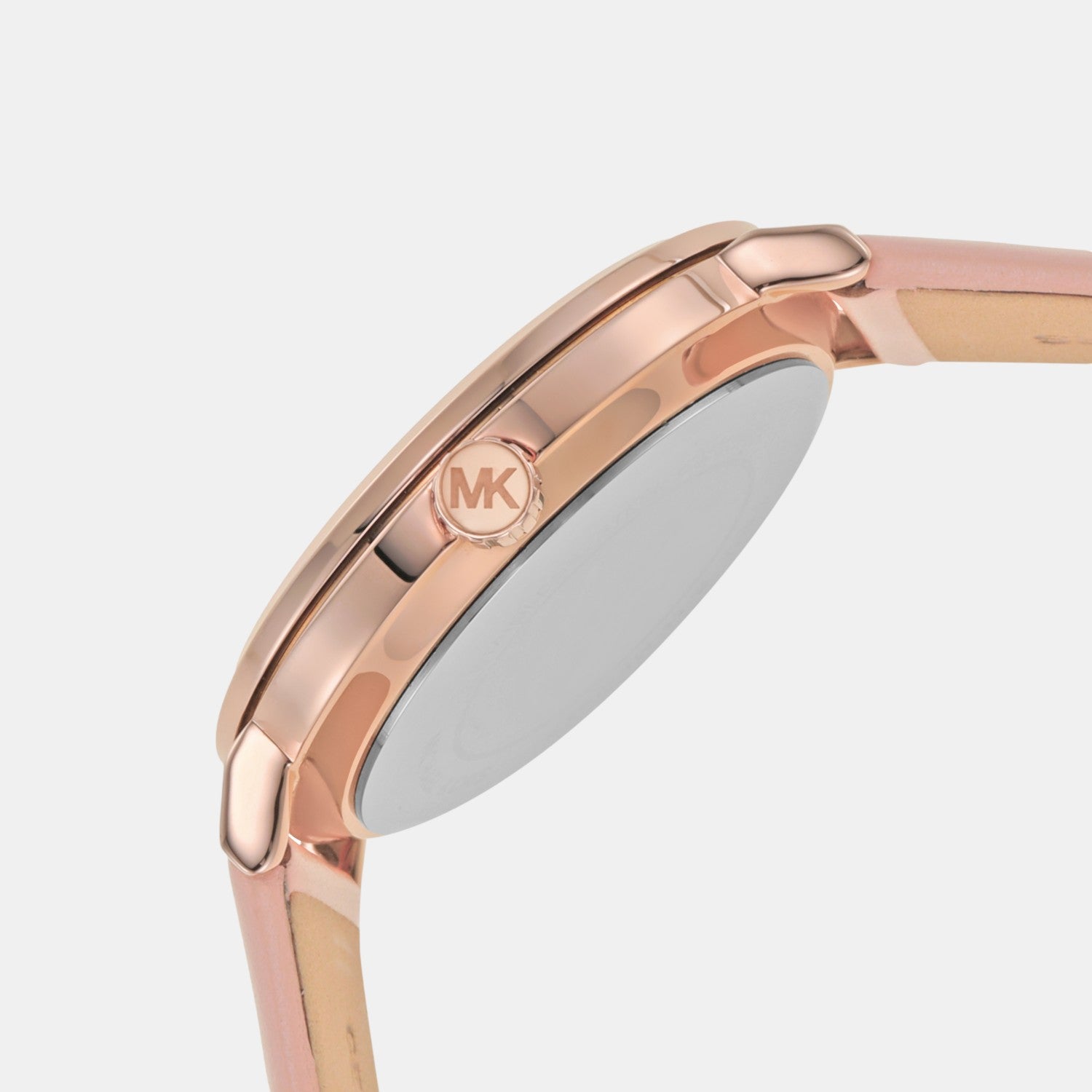 Addyson Women Quartz Rose Gold Dial Analog Leather Watch MK2957