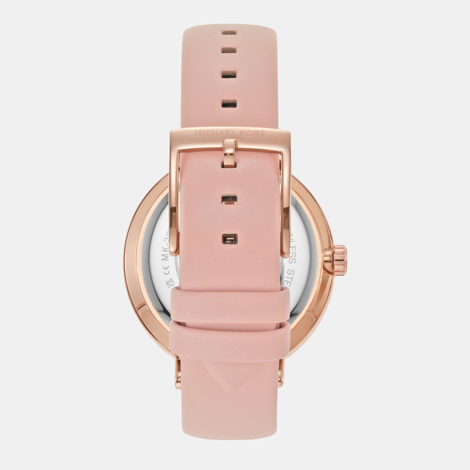 Addyson Women Quartz Rose Gold Dial Analog Leather Watch MK2957