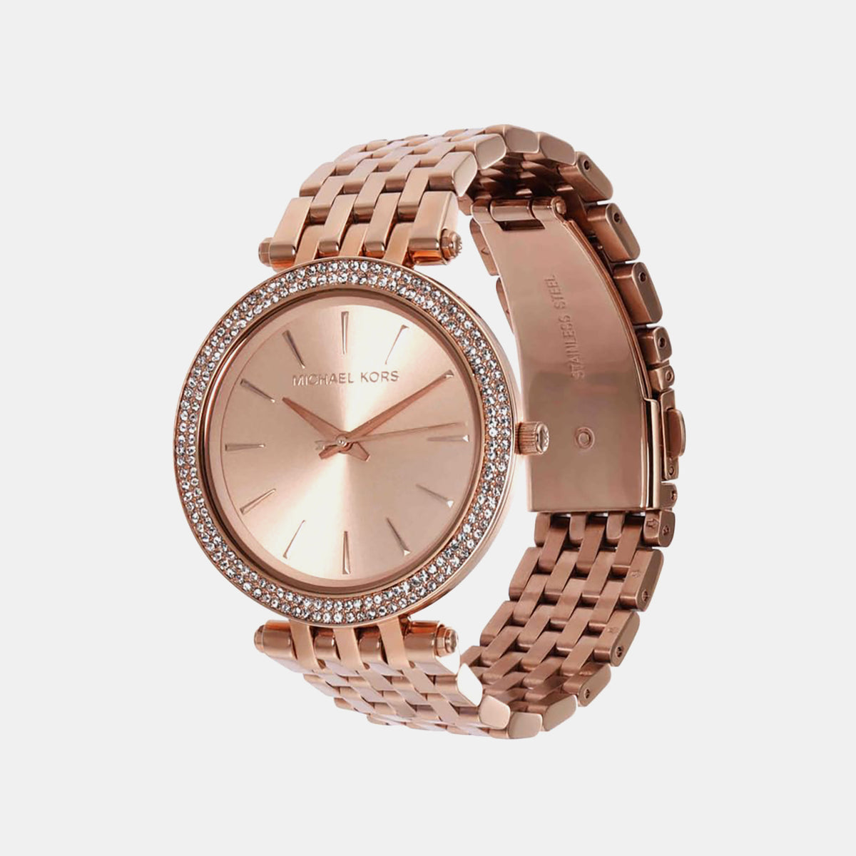 Darci Women Quartz Rose Gold Dial Analog Stainless Steel Watch MK3192