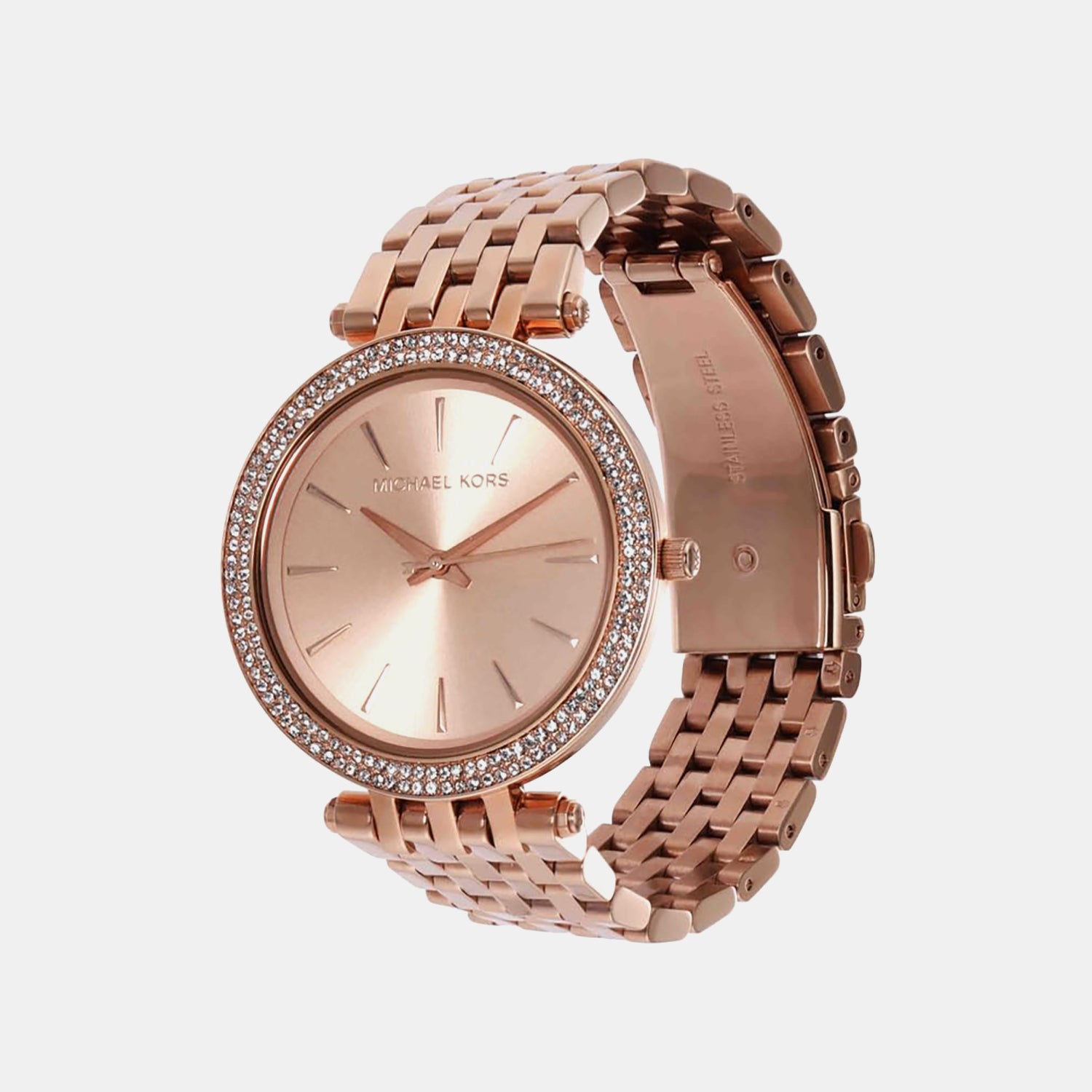 Darci Women Quartz Rose Gold Dial Analog Stainless Steel Watch MK3192