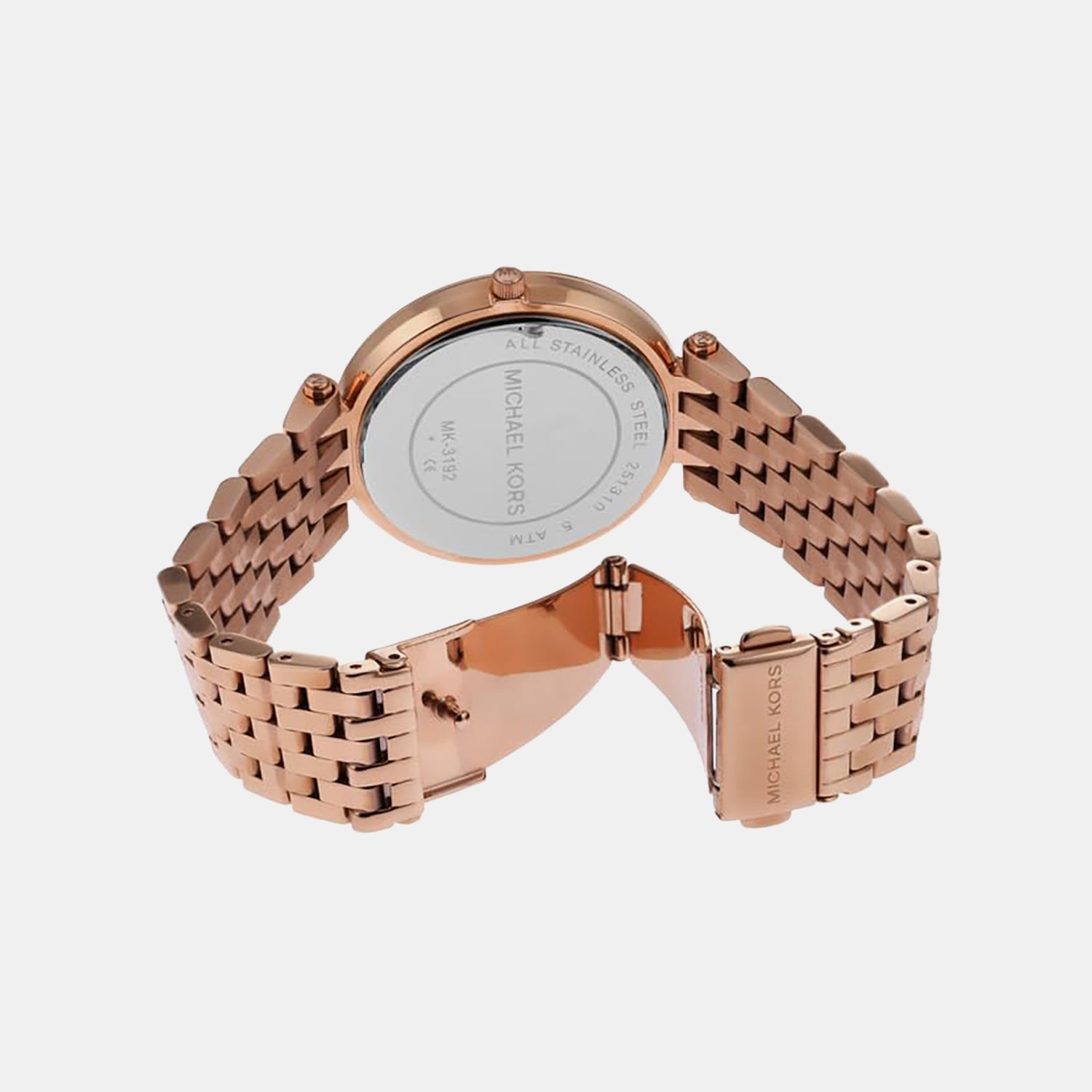 Darci Women Quartz Rose Gold Dial Analog Stainless Steel Watch MK3192