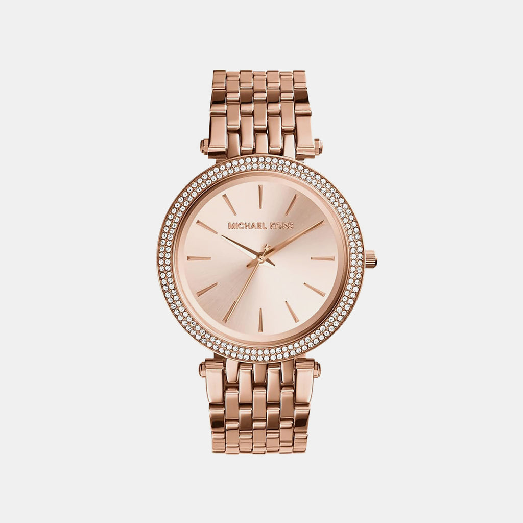 Darci Women Quartz Rose Gold Dial Analog Stainless Steel Watch MK3192