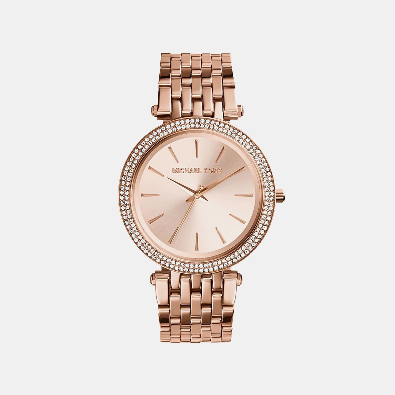 Darci Women Quartz Rose Gold Dial Analog Stainless Steel Watch MK3192
